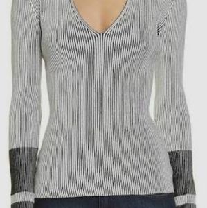 Theory Fitted V Neck Top Size S